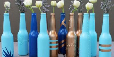 Adornos y decoración con botellas vacías 
